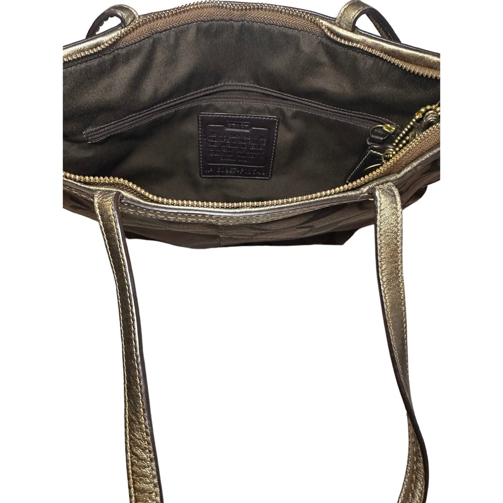 Vintage Coach Signature Logo Stripe Canvas - Picture 3 of 3